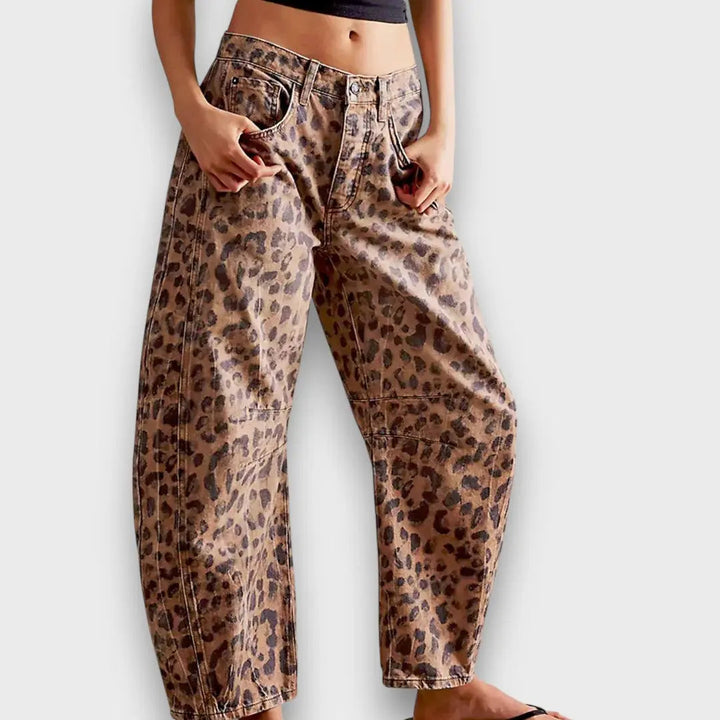 Edith – Pantalones con estampado animal