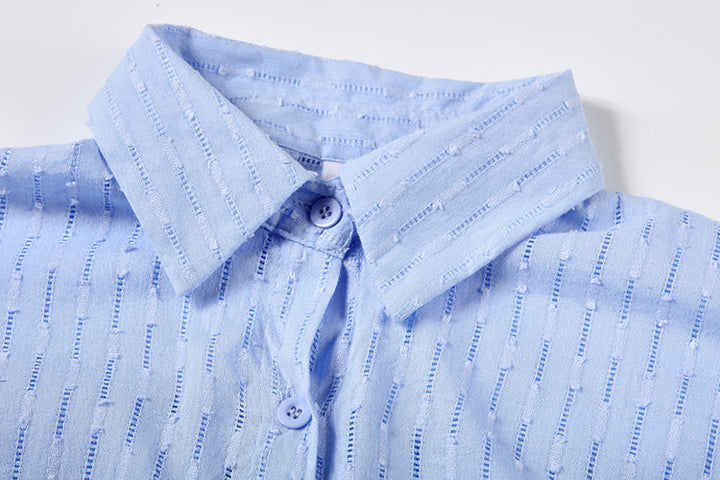 Elizabeth - Conjunto de dos piezas fluido con camisa y pantalones cortos