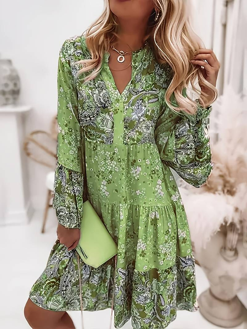 Elena – Vestido boho estampado