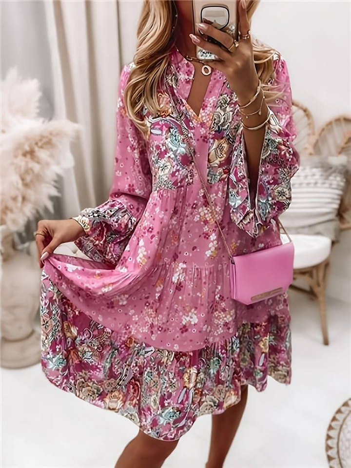 Elena – Vestido boho estampado