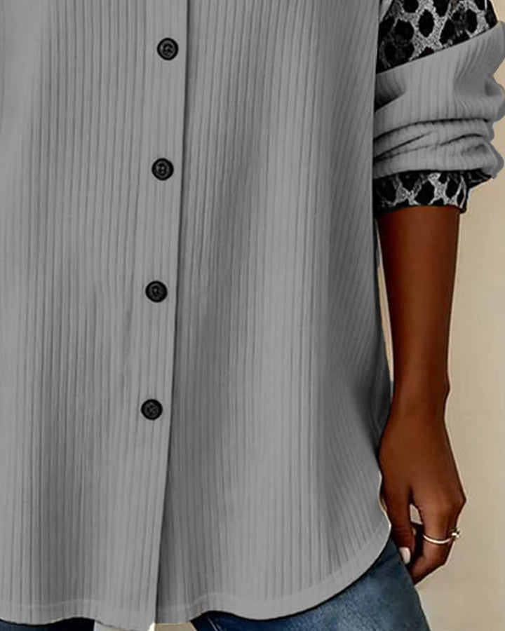 Jordana™ | Camisa Elegante con Estampado de Leopardo