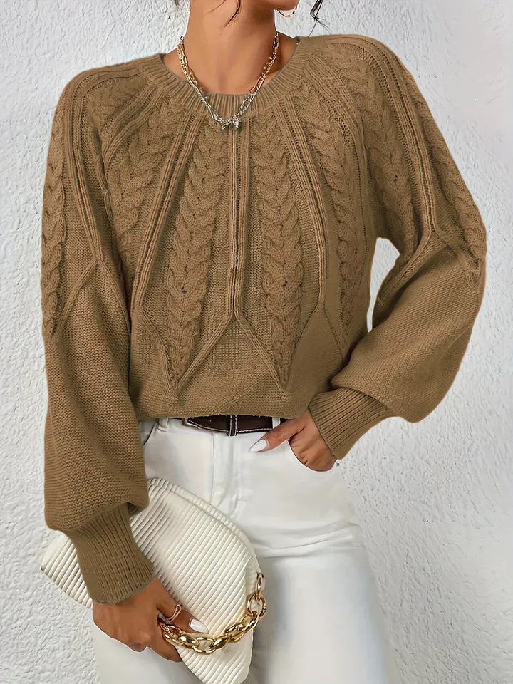 Rita | Jersey Elegante con Motivo Trenzado
