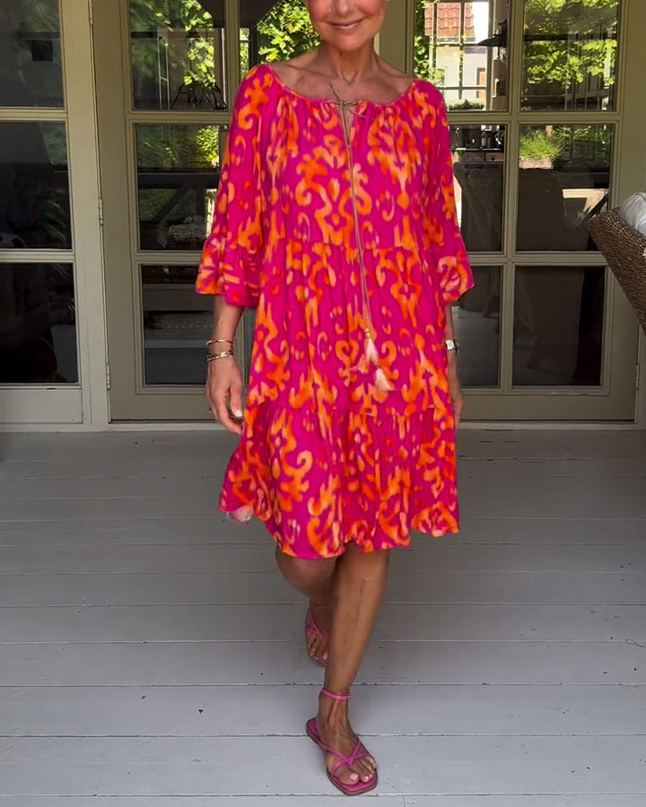 Rita – Vestido boho estampado