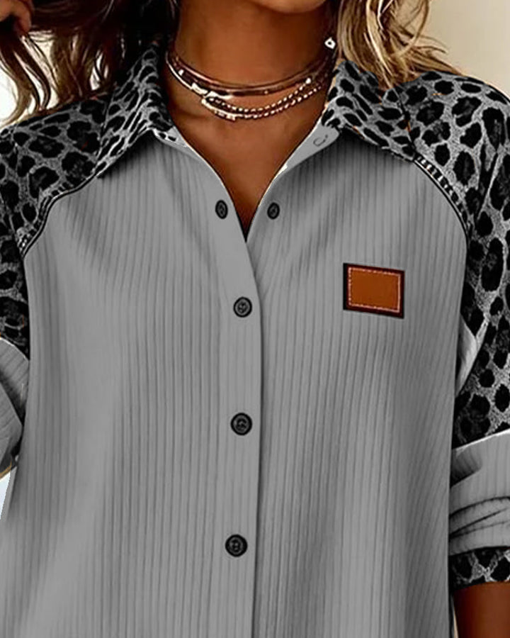 Jordana™ | Camisa Elegante con Estampado de Leopardo