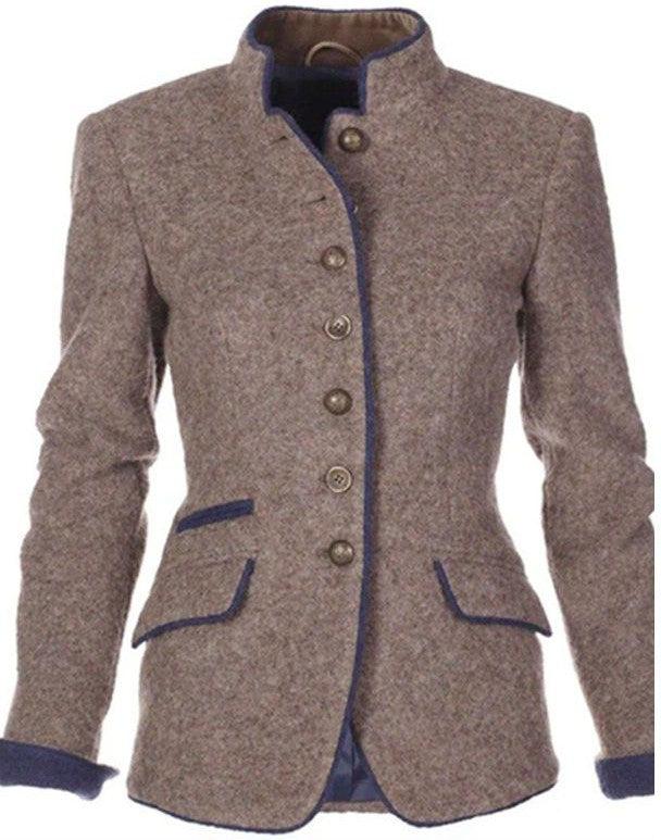 Marisa – Cárdigan elegante con cuello alto