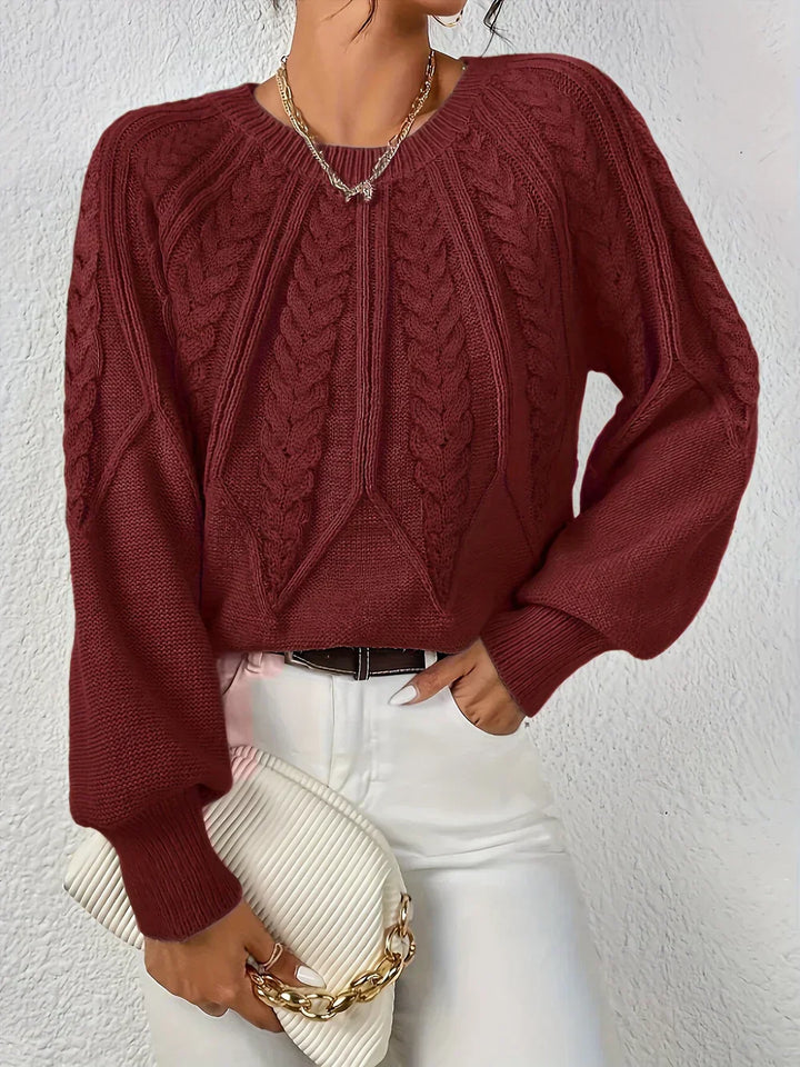 Rita | Jersey Elegante con Motivo Trenzado