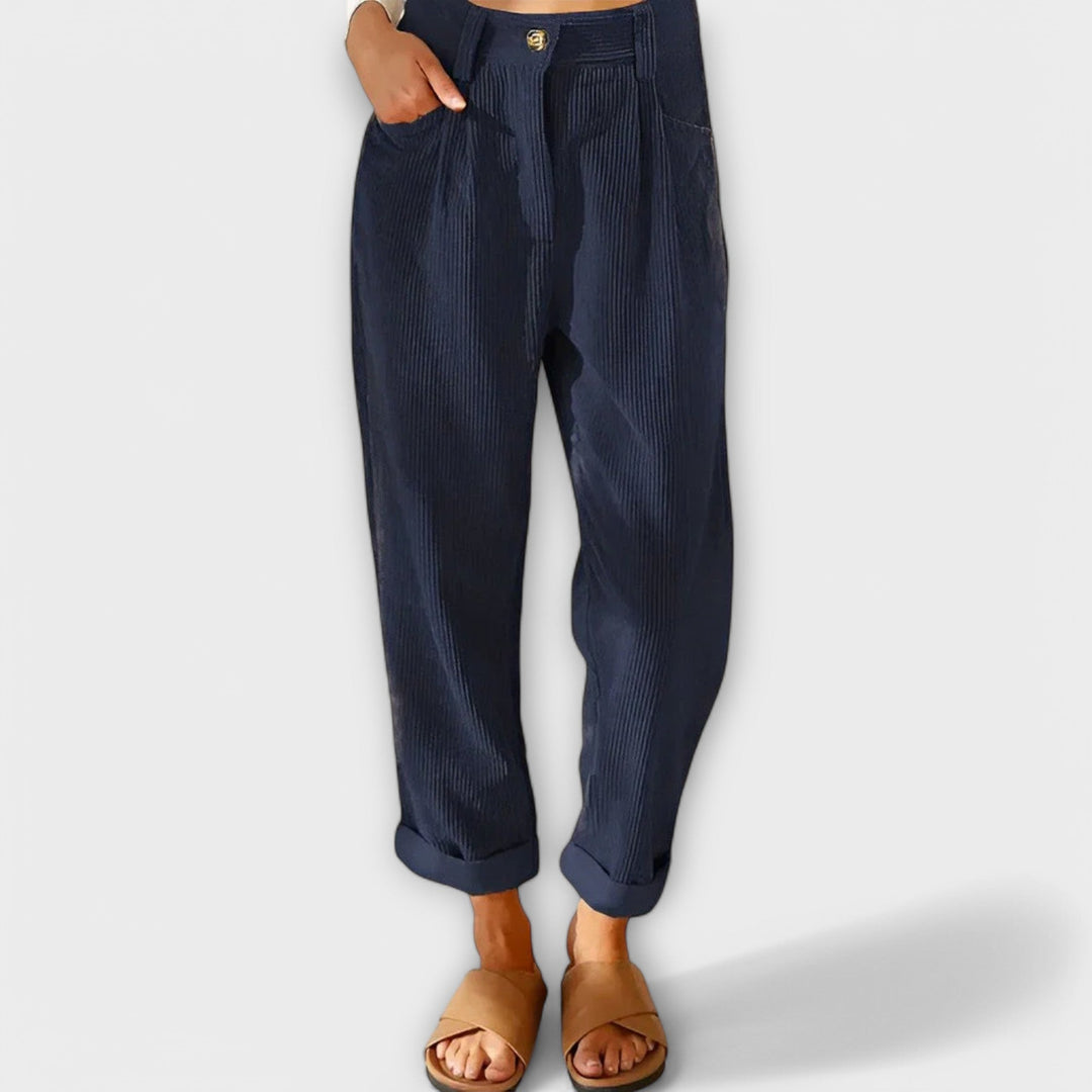Jana - Pantalones de terciopelo modernos
