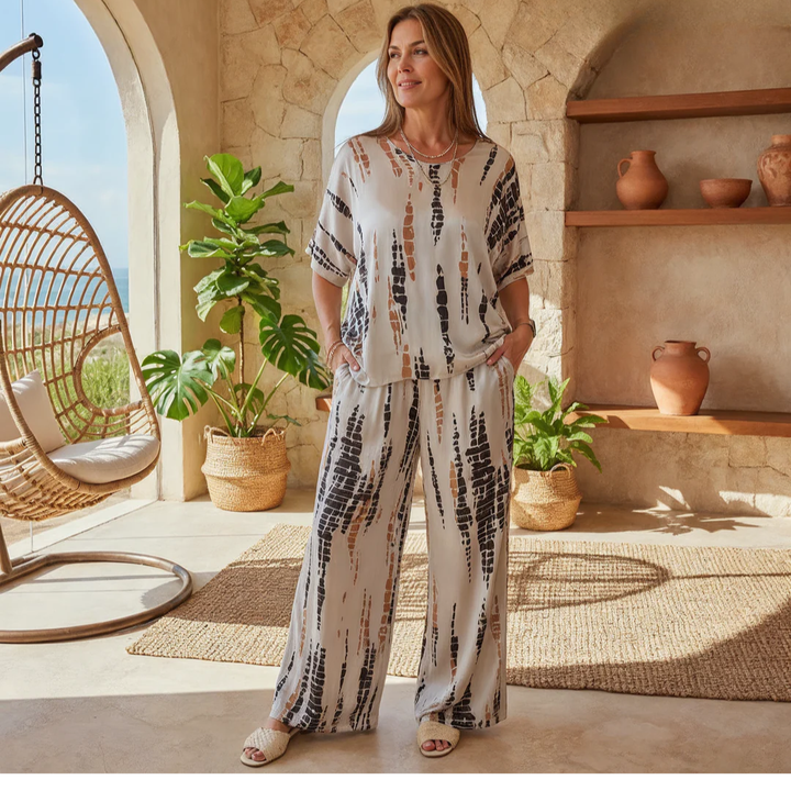 Marie - Conjunto de dos piezas estampado