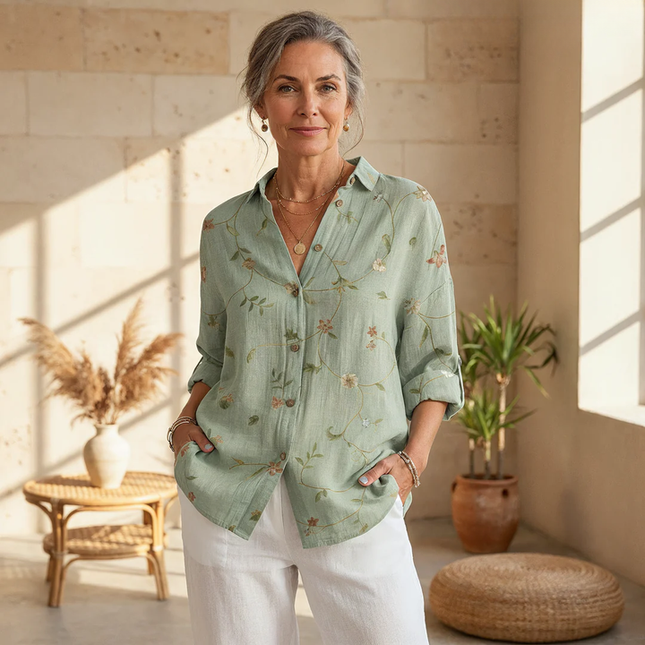 Roseline - Camisa estampada con botones