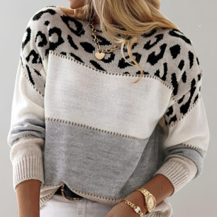 Charlene – Suéter Casual con Estampado de Leopardo