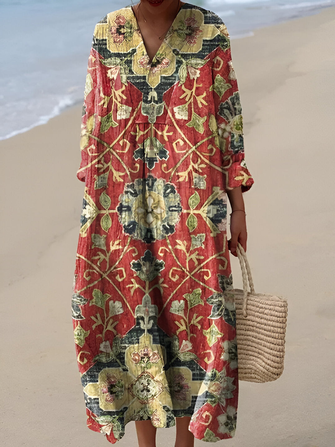 Valeria™ | Vestido de Lino Mediterráneo