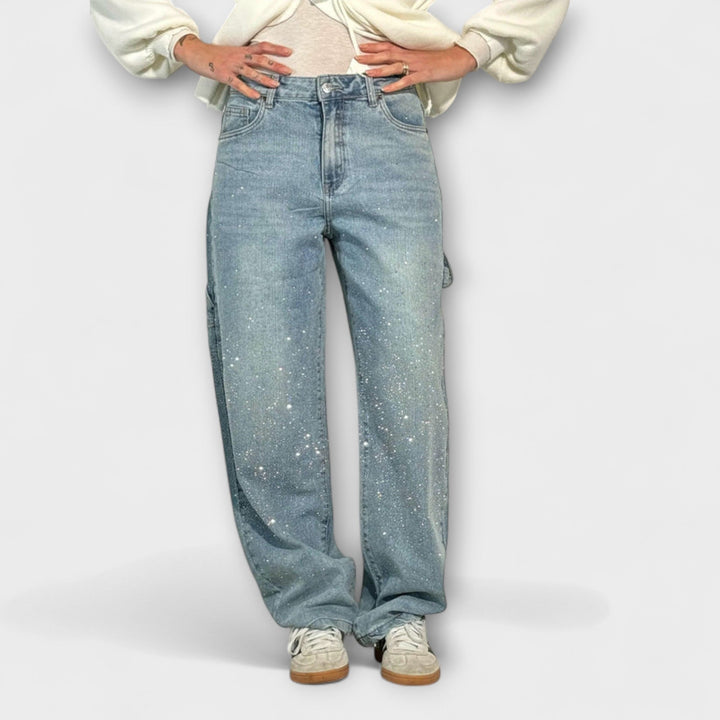 Fable - Jeans de estilo carpintero con globo en denim