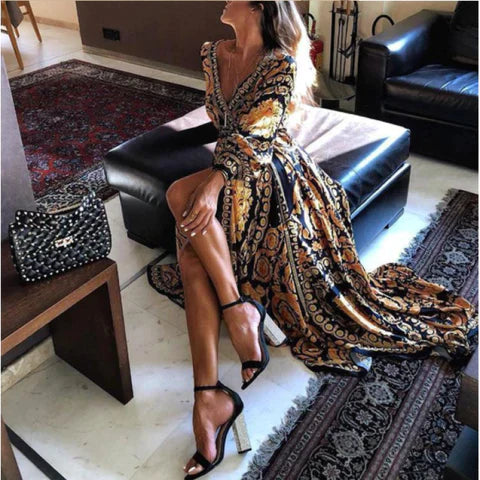 Fabiola – Vestido boho estampado