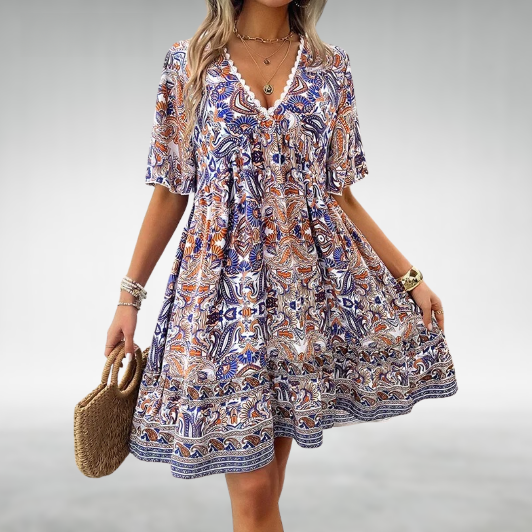 Quinta – Vestido boho acampanado