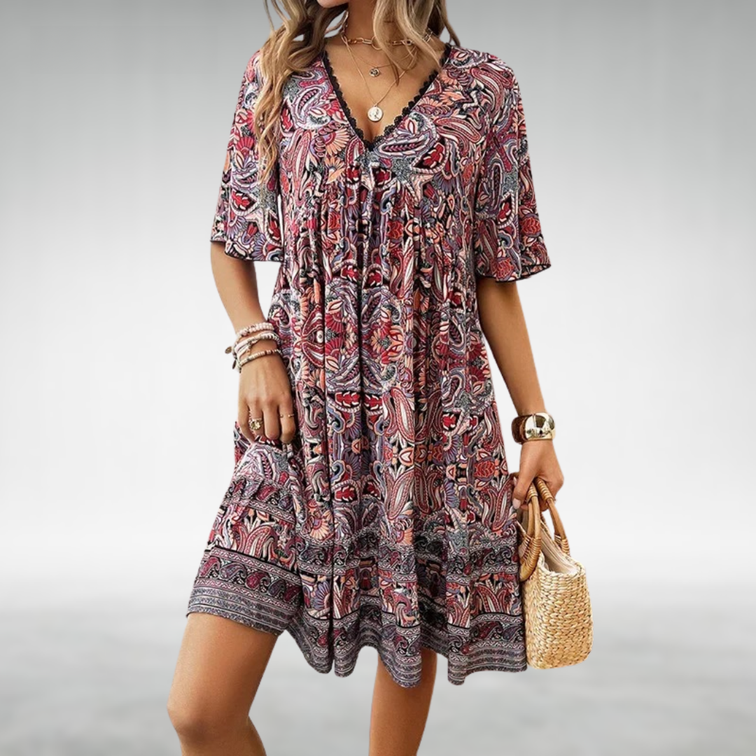 Quinta – Vestido boho acampanado