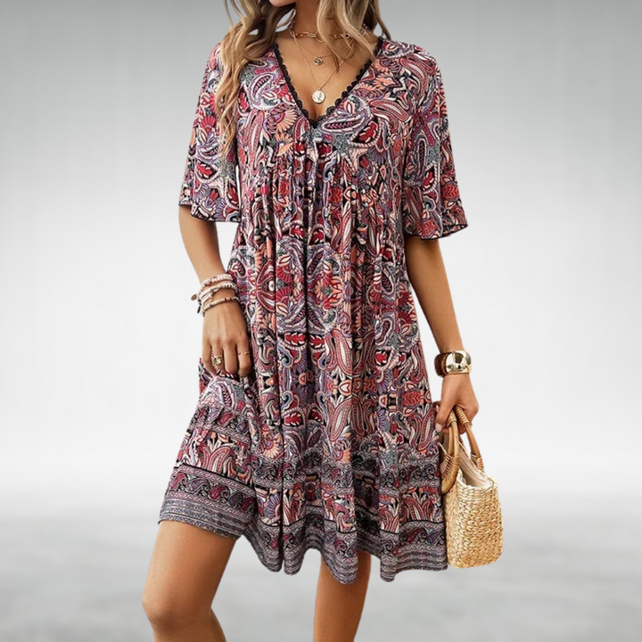 Quinta – Vestido boho acampanado