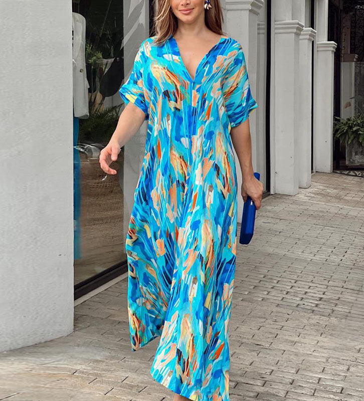 Marina – Vestido boho abstracto