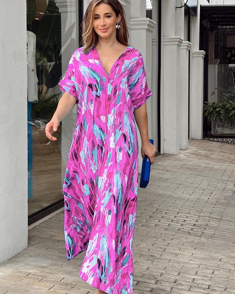 Marina – Vestido boho abstracto