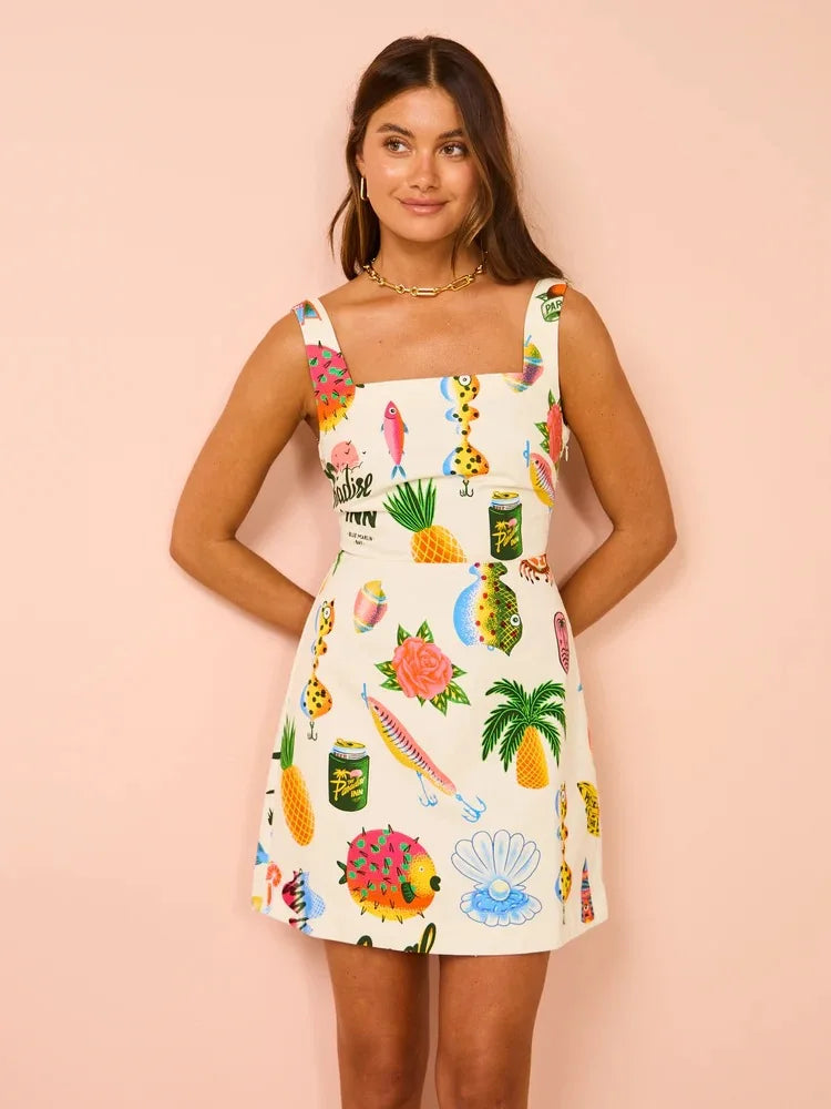 Azalea – Vestido boho tropical