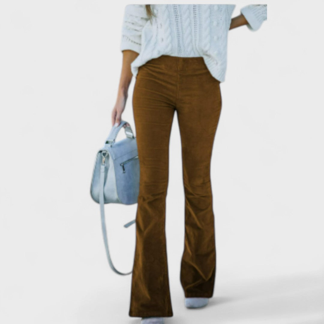 Chloe - Pantalones acampanados de terciopelo