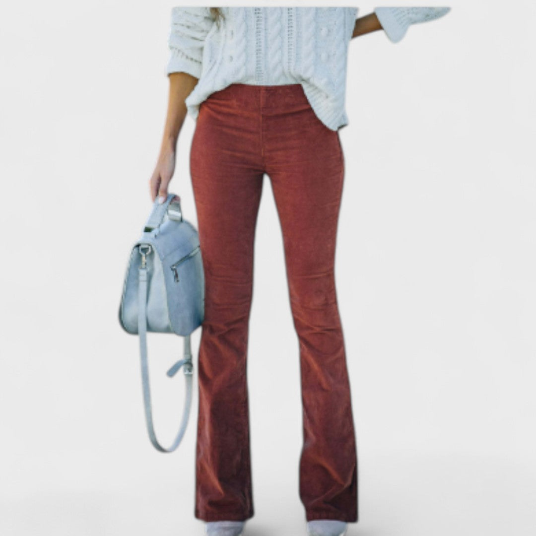 Chloe - Pantalones acampanados de terciopelo