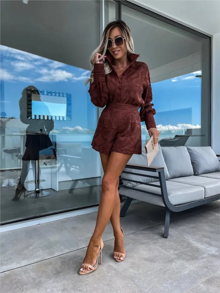 Amelina - Conjunto elegante de encaje