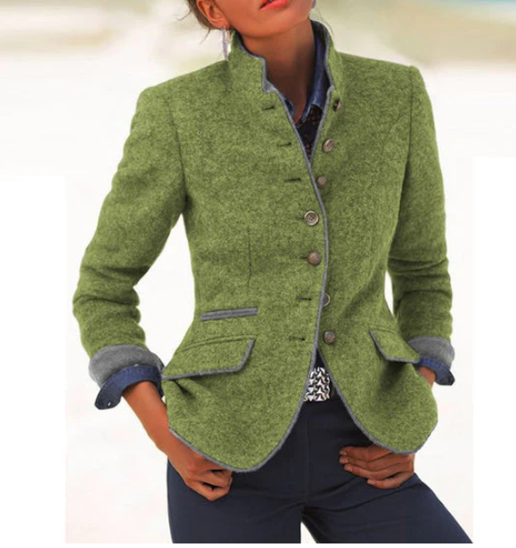 Marisa – Cárdigan elegante con cuello alto