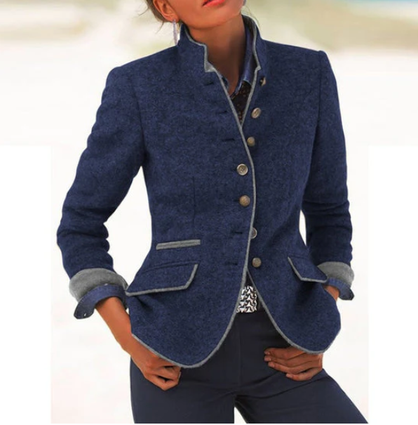 Marisa – Cárdigan elegante con cuello alto