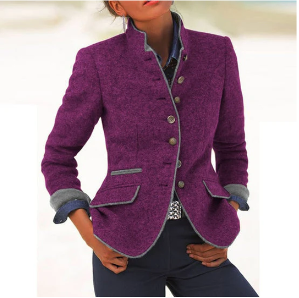 Marisa – Cárdigan elegante con cuello alto