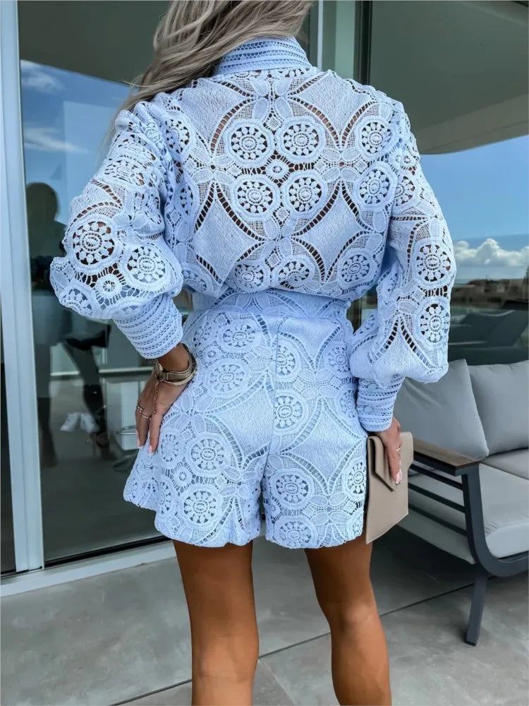 Amelina - Conjunto elegante de encaje