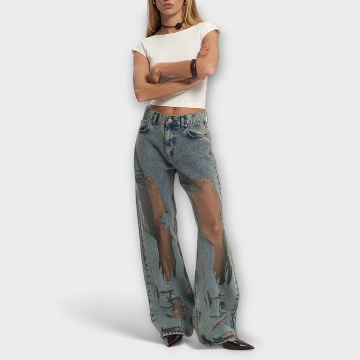 Rayne - Jeans en Denim Azul Transparente Trixie
