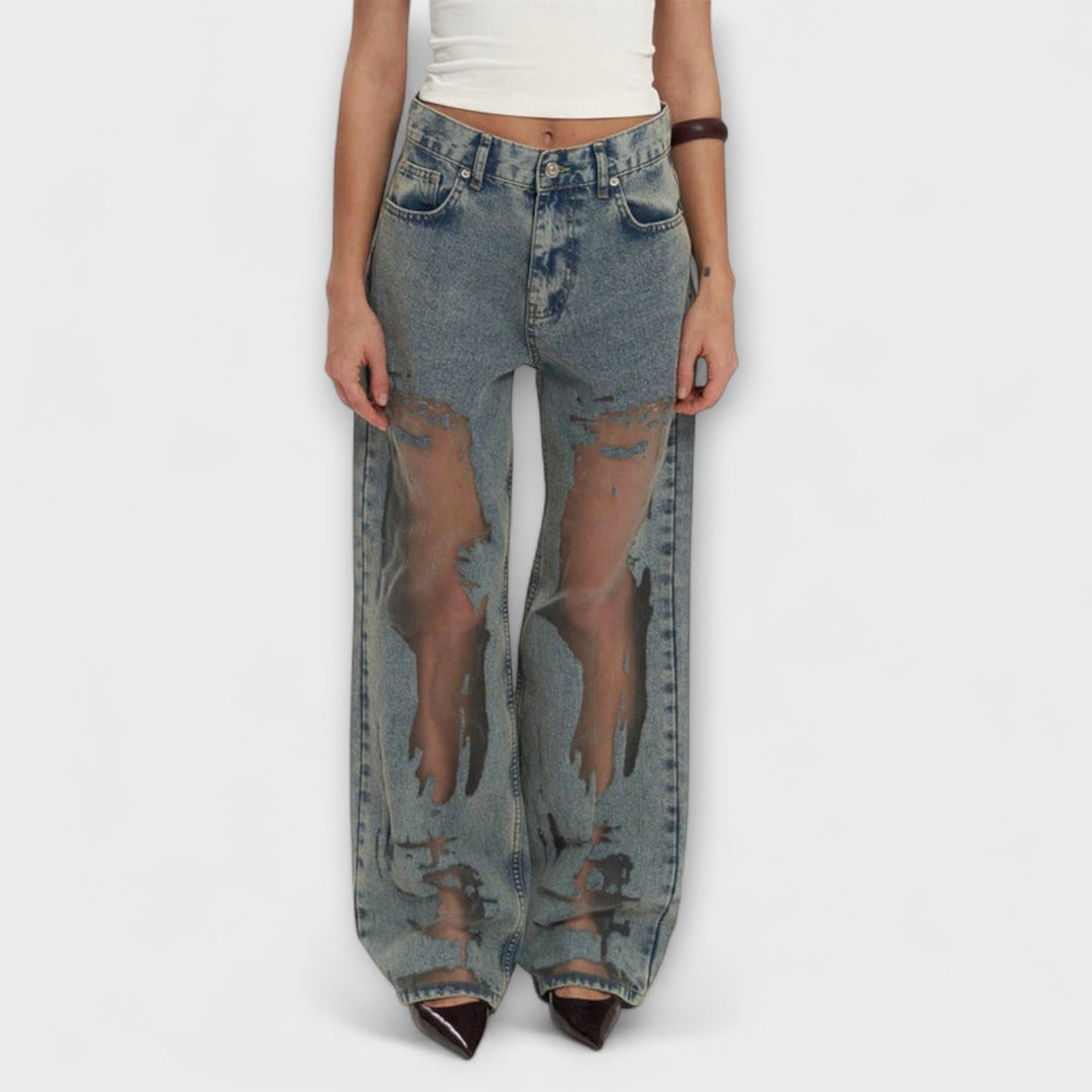 Rayne - Jeans en Denim Azul Transparente Trixie