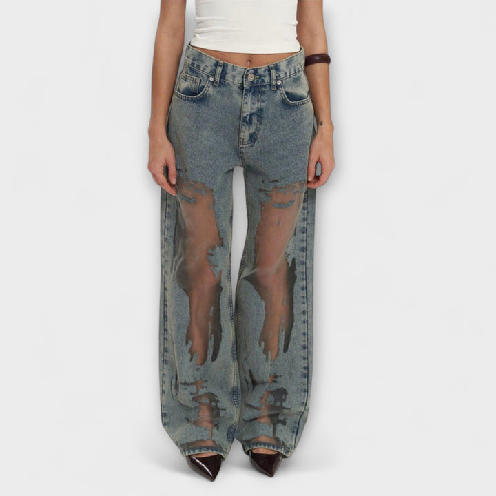 Rayne - Jeans en Denim Azul Transparente Trixie