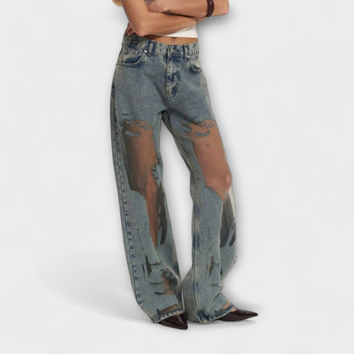 Rayne - Jeans en Denim Azul Transparente Trixie