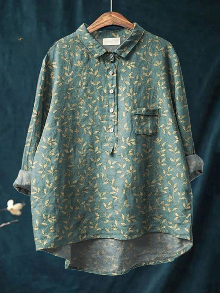 Tiziana – Camisa de lino con estampado