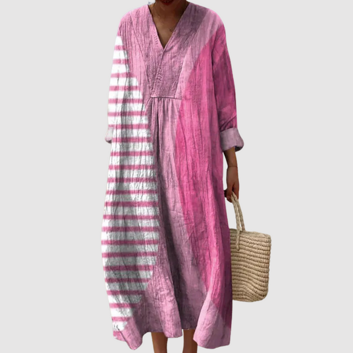 Emilia™ | Vestido de Lino Mediterráneo