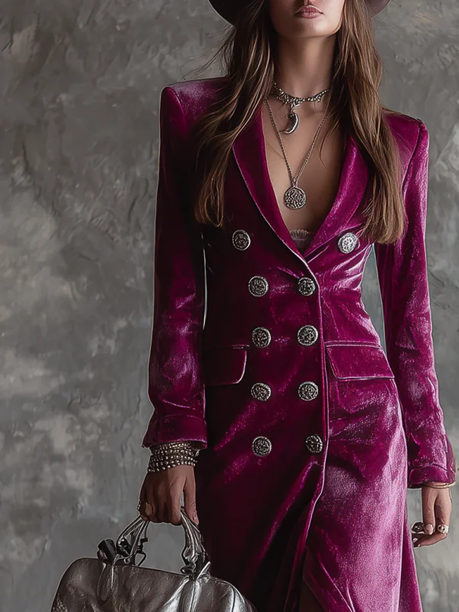 Victoria | Vestido Blazer de Terciopelo