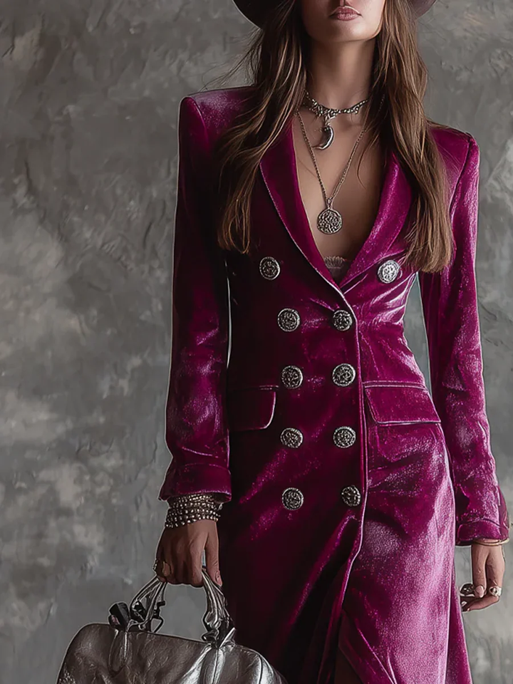 Victoria | Vestido Blazer de Terciopelo