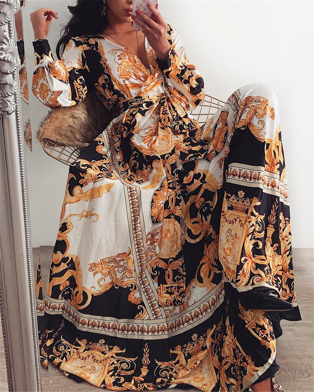 Fabiola – Vestido boho estampado