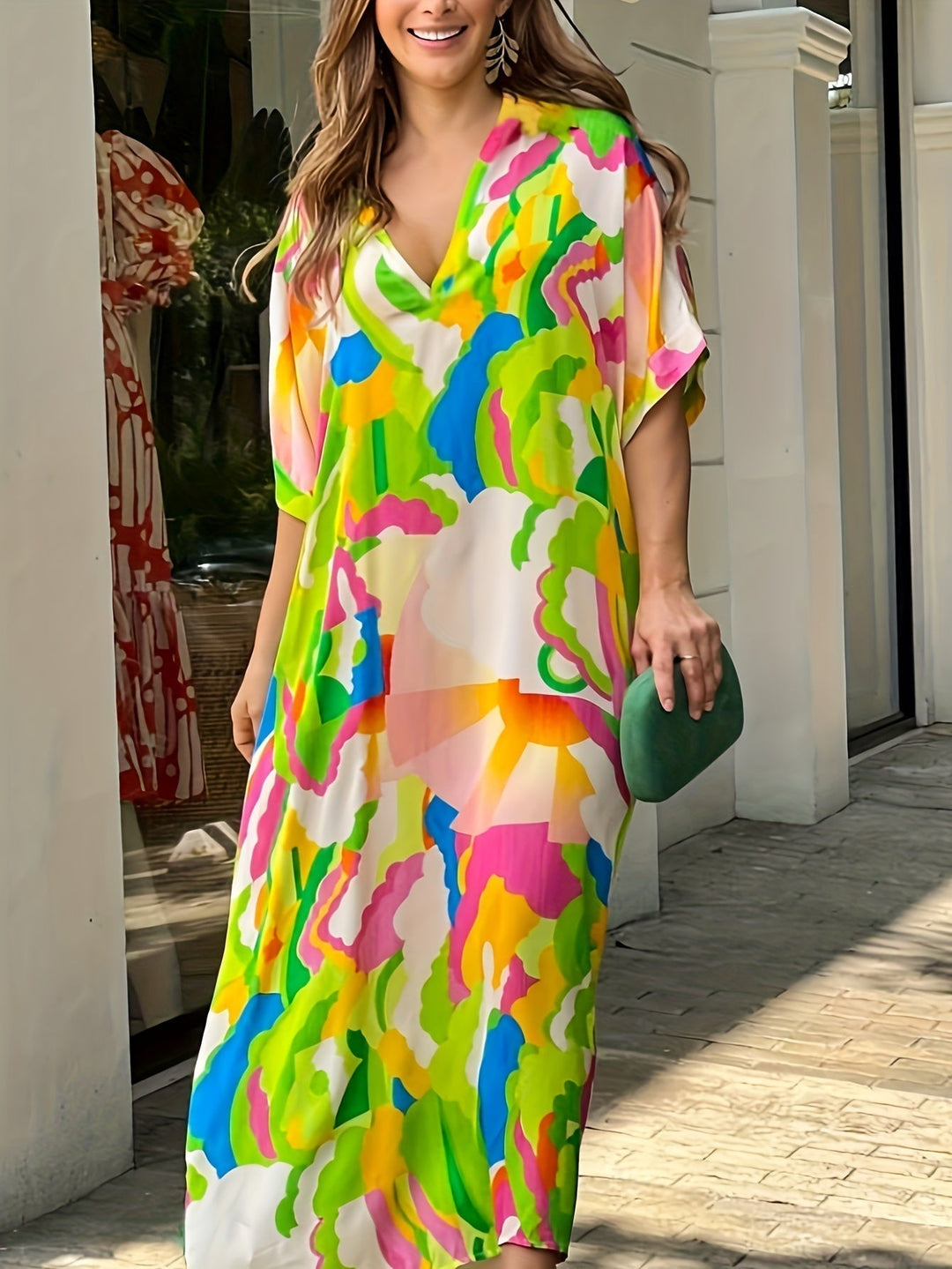 Marina – Vestido boho abstracto