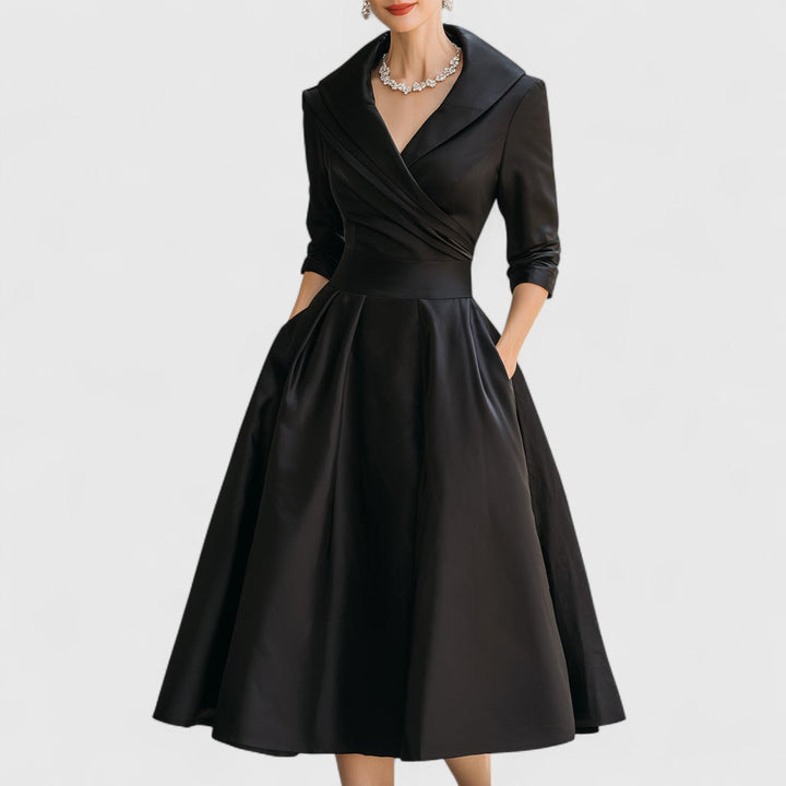 Rosalie | Elegante vestido midi con un ligero brillo