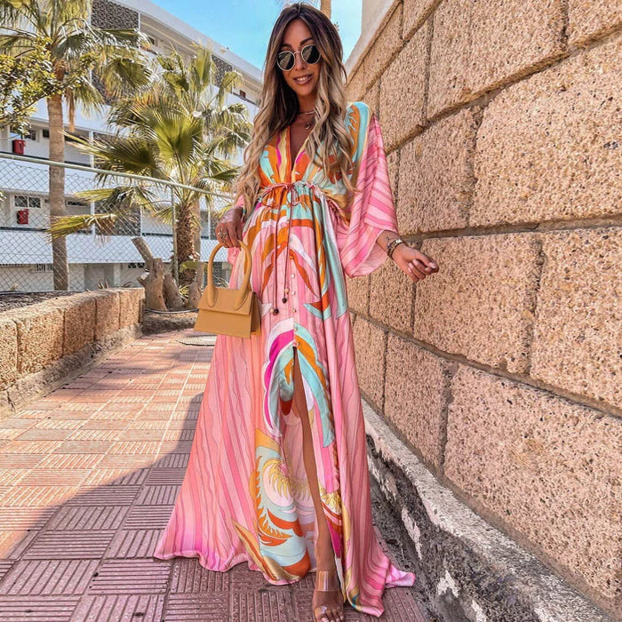 Daria – Vestido boho caftano