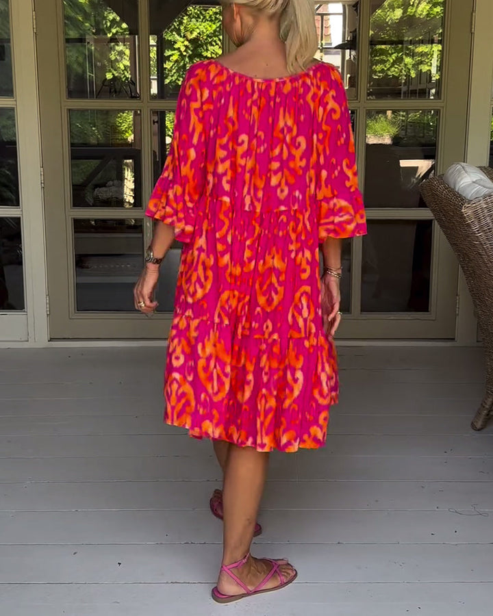 Rita – Vestido boho estampado