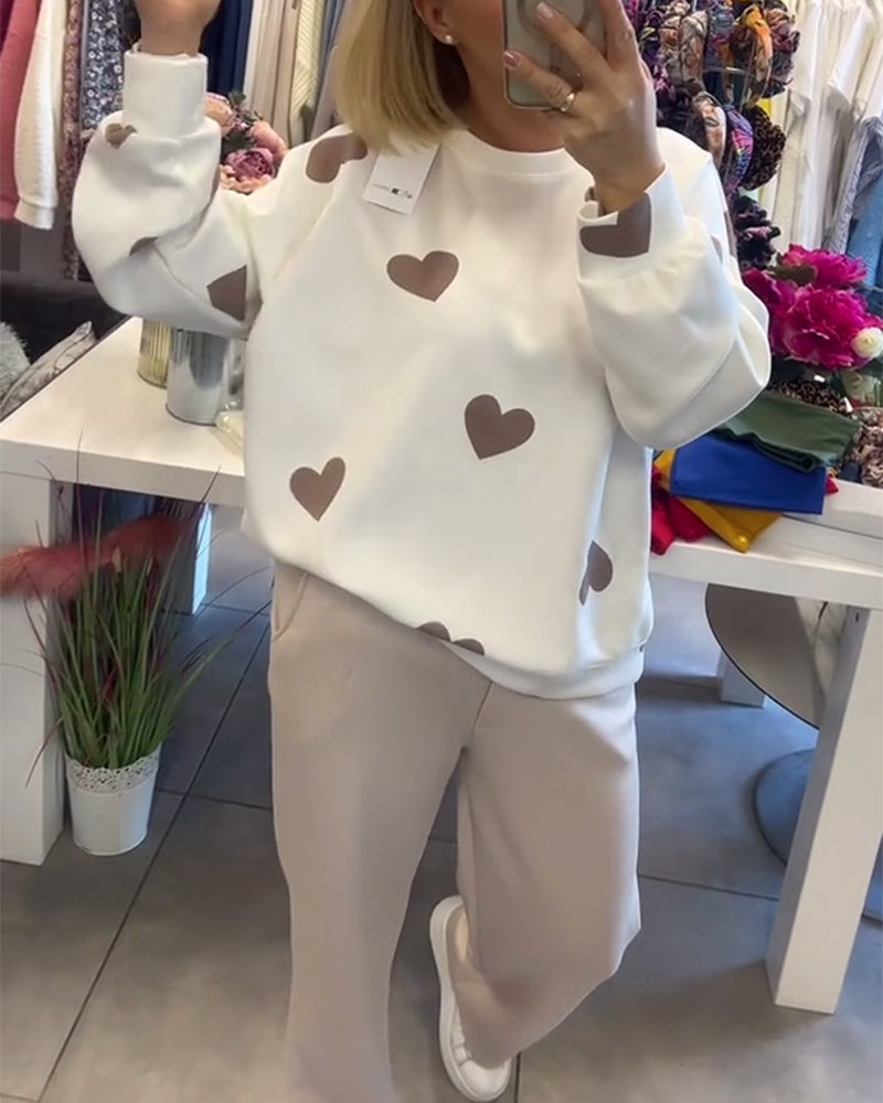 Mila | Suéter de Mezcla de Algodón con Corazones