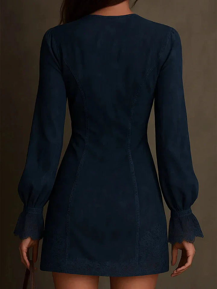 Giulia | Vestido Mini Ante con Encaje