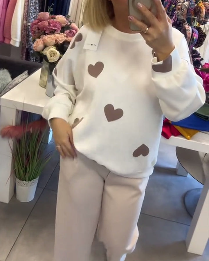 Mila | Suéter de Mezcla de Algodón con Corazones