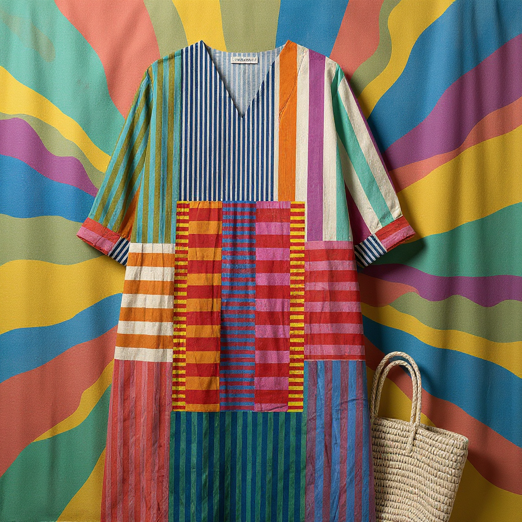 Chiara – Vestido boho geométrico