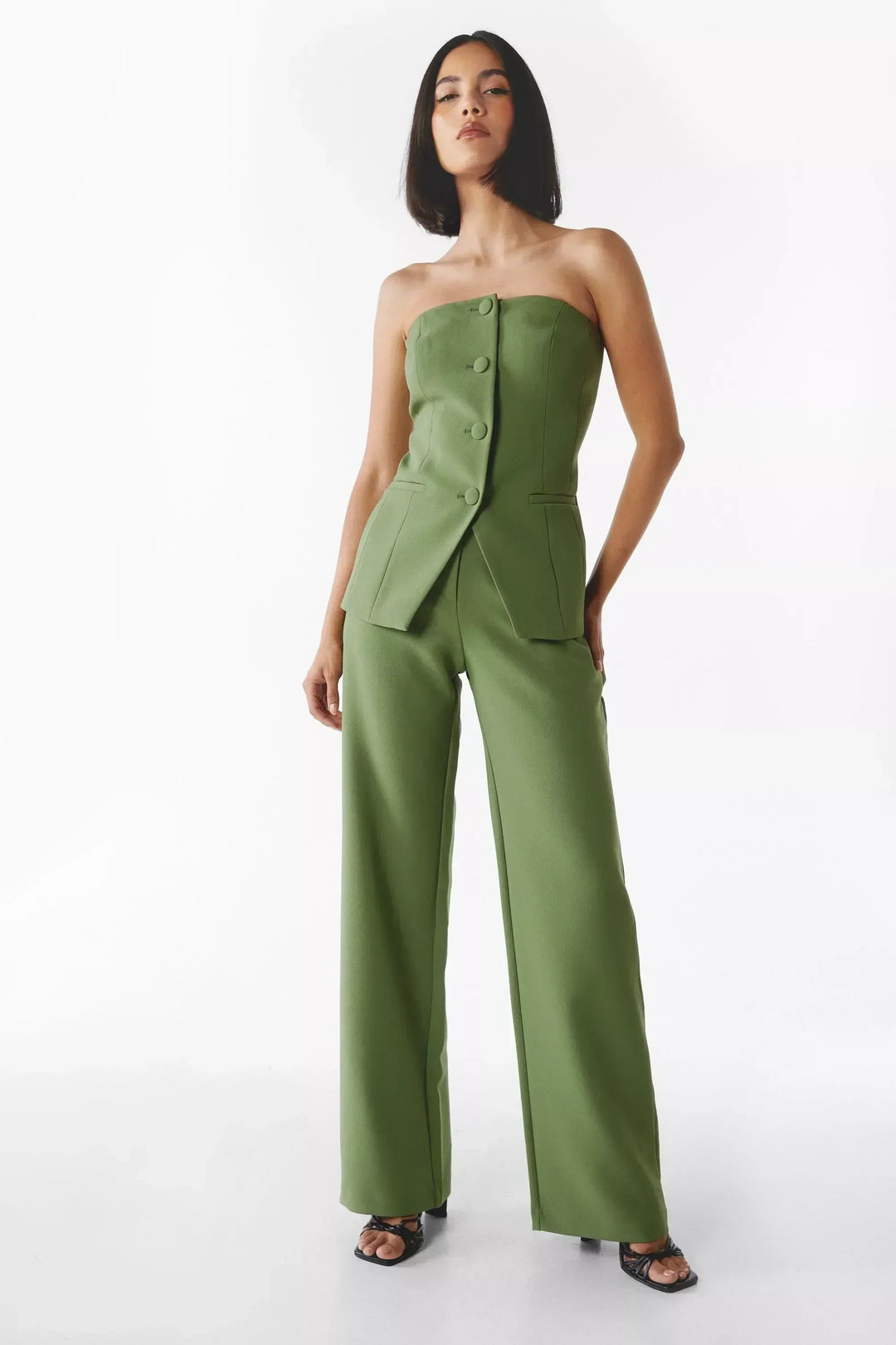 BRIA - Conjunto completo de dos piezas sin tirantes con botones