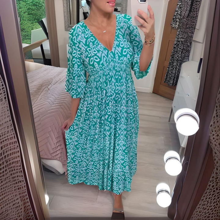 Livia – Vestido boho estampado