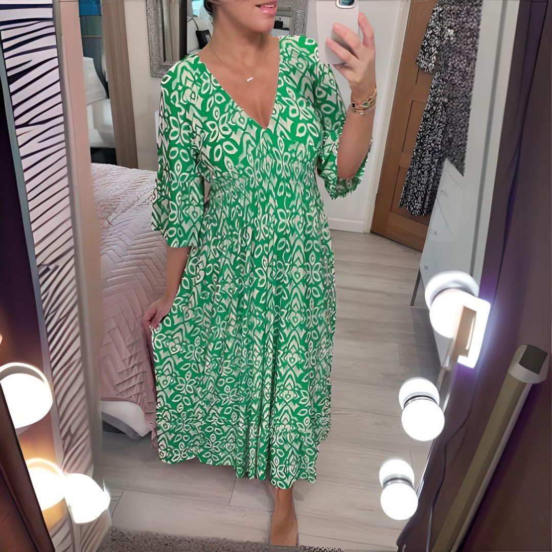 Livia – Vestido boho estampado